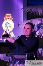 Nick Tsinonis, CEO of Intro Analytics at the 2011 iDateAwards Ceremony in Miami