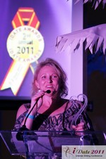 Julie Ferman, CEO of CupidsCoach.com at the 2011 Internet Dating Industry Awards Ceremony in Miami