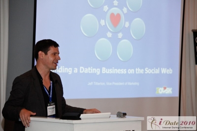 Jeff Titterton, Vice President at Zoosk speaks at the 2010 Mobile Dating Convention in Los Angeles